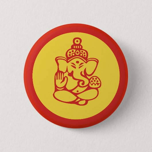Ganesha 缶バッジ (正面)