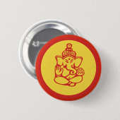 Ganesha 缶バッジ (正面&裏面)