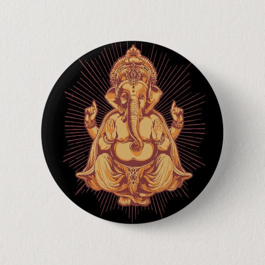 Ganesha 缶バッジ (正面)