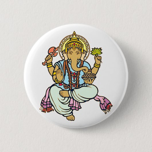 Ganesha 缶バッジ (正面)