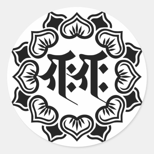 Ganesha bonji(B) ラウンドシール (正面)