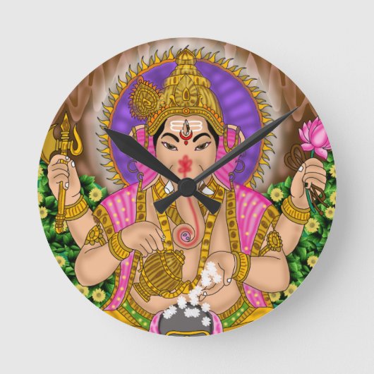 Ganesha Clock ラウンド壁時計 (正面)