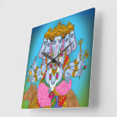 Ganesha Clock & Wall Art for Home Use スクエア壁時計 (傾斜)
