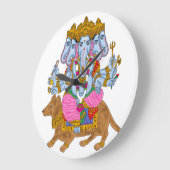 Ganesha Clock & Wall Art for Home Use ラージ壁時計 (傾斜)