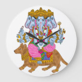 Ganesha Clock & Wall Art for Home Use ラージ壁時計 (正面)