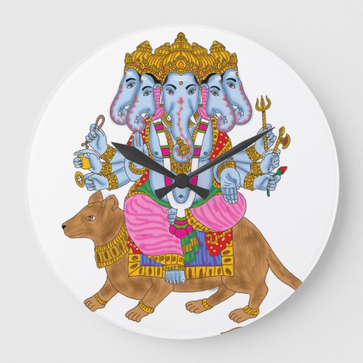 Ganesha Clock & Wall Art for Home Use ラージ壁時計 (正面)
