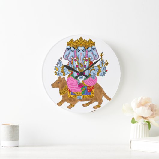 Ganesha Clock & Wall Art for Home Use ラージ壁時計 (ホーム)