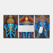 Ganesha, ganesh, ganapati障害物の除去#3 デスクマット (キーボード&マウス)