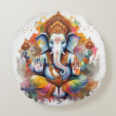 Ganesha, ganesh, ganapati障害物の除去#5 ラウンドクッション (裏面)