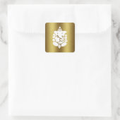Ganesha Golden Glitter Design スクエアシール (バッグ)