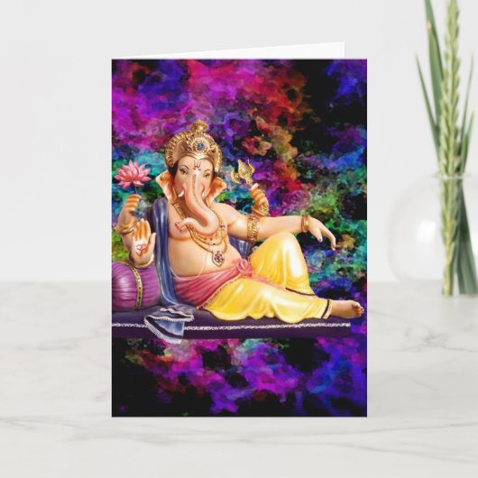 Ganesha Greeting Card、ステッカー、はがき カード (正面)