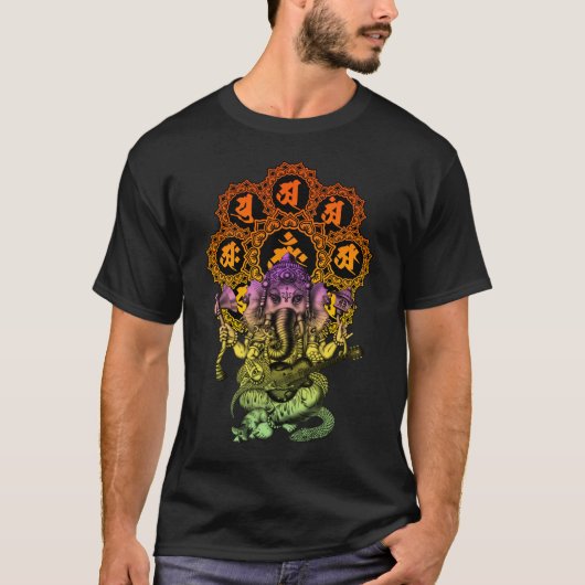 Ganesha Guitar 01 Tシャツ (正面)