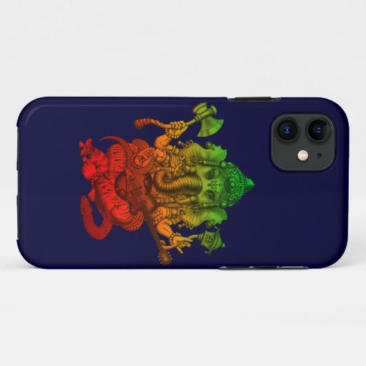 Ganesha Guitar Case-Mate iPhoneケース (裏面(横))