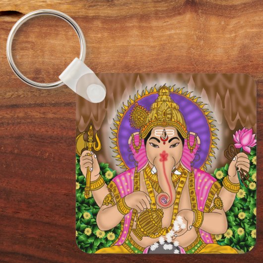 Ganesha Keychain キーホルダー (正面)