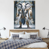 Ganesha Krieger Mythologie Elefant Gott キャンバスプリント (インサイチュ (寝室))