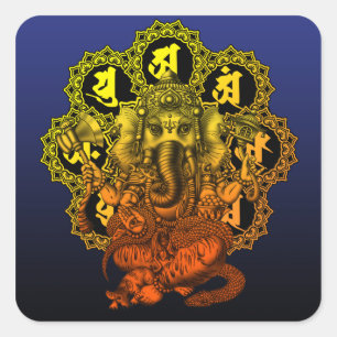 Ganesha Mandala2 スクエアシール