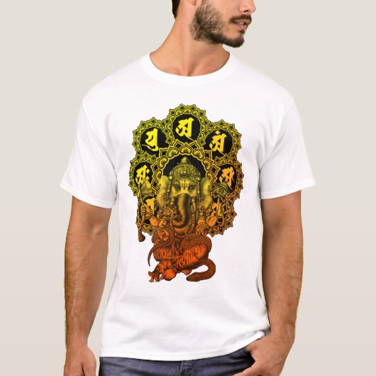 Ganesha Mandala2 Tシャツ (正面)