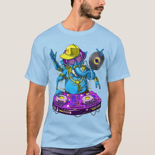 Ganesha Music DJ Tシャツ (正面)