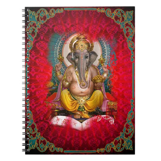 Ganesha - Notebook, Diary ノートブック (正面)