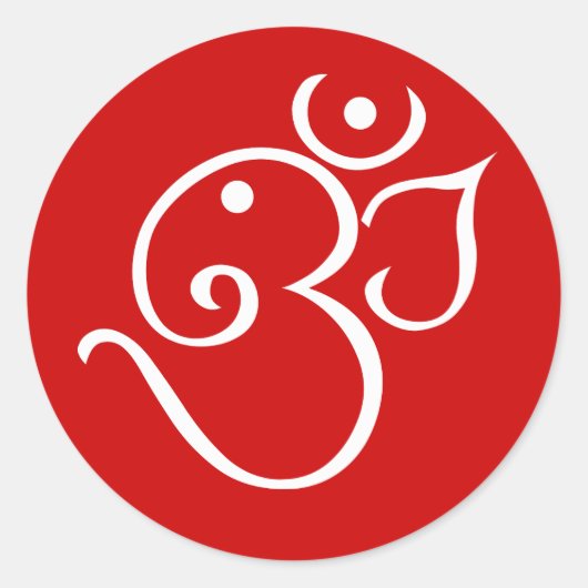 Ganesha Omはデザインのスタイルを作ります ラウンドシール (正面)