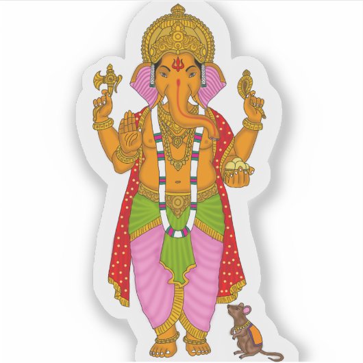 Ganesha Stickers & Keyring Combo シール (正面)