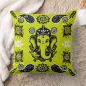Ganesha Themed Hindu Art Print クッション (ブランケット)