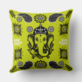 Ganesha Themed Hindu Art Print クッション (裏面)