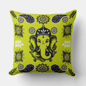 Ganesha Themed Hindu Art Print クッション (正面)