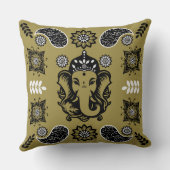 Ganesha Themed Hindu Art Print クッション (裏面)