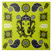 Ganesha Themed Hindu Art Print タイル (正面)
