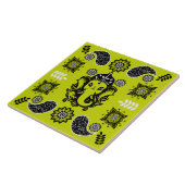 Ganesha Themed Hindu Art Print タイル (側面)