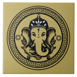 Ganesha Themed Hindu Art Print タイル