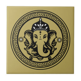 Ganesha Themed Hindu Art Print タイル