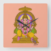 Ganesha Wall Clock スクエア壁時計 (正面)