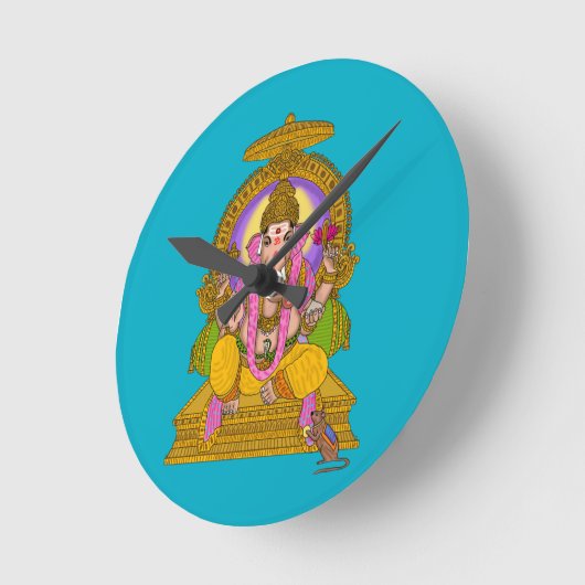 Ganesha Wall Clock ラウンド壁時計 (傾斜)