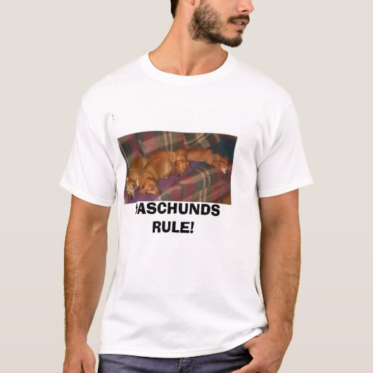 gang1aのDASCHUNDSの規則! Tシャツ (正面)