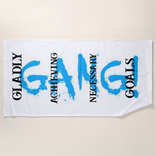 GANG! sky blue Beach Towel ビーチタオル (正面)