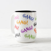 GANG! Two-Tone Mug, 15 oz ツートーンマグカップ (正面左)