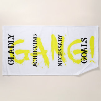 GANG! yellow Beach Towel ビーチタオル