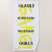 GANG! yellow Beach Towel ビーチタオル (正面)