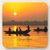 Ganges River, picturesque landscape photo, コースター (正面)