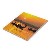 Ganges River, picturesque landscape photo, タイル (側面)