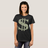 Gangsta Dollar Sign Cool Hip hop Rap   Money Tシャツ (正面フル)