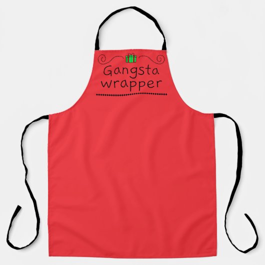 Gangsta Wrapper Holiday Apron エプロン (正面)