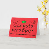 Gangsta Wrapper Holiday Greeting Card カード (黄色い花)