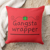 Gangsta Wrapper Holiday Throw Pillow クッション (ブランケット)