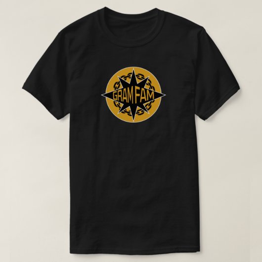 GangStarr GramFam Mashup Tee_金ゴールドTシャツ Tシャツ (デザイン正面)