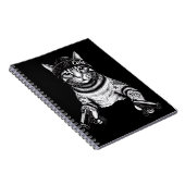 Gangster Cat Tattoo Art | Cool Streetwear Kitty ノートブック (右側)