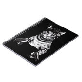 Gangster Cat Tattoo Art | Cool Streetwear Kitty ノートブック (左側)
