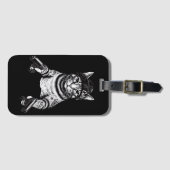 Gangster Cat Tattoo Art | Cool Streetwear Kitty ラゲッジタグ (正面横)